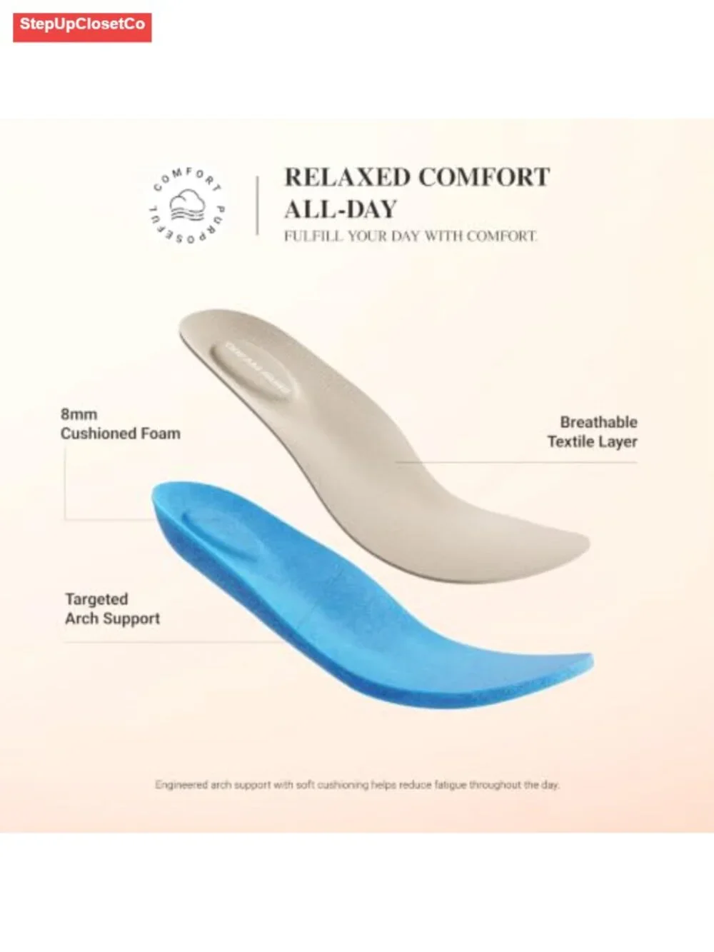 Women's Wide Toe Mary Jane Ballet Flats, Stretchy Knit, Arch Support, Non-Slip